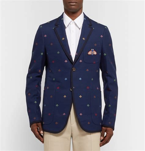 blue navy gucci blazer